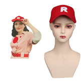 A League of Their Own Rockford Peaches Cosplay Baseball Hat Cap Red Color Womens Costume Props